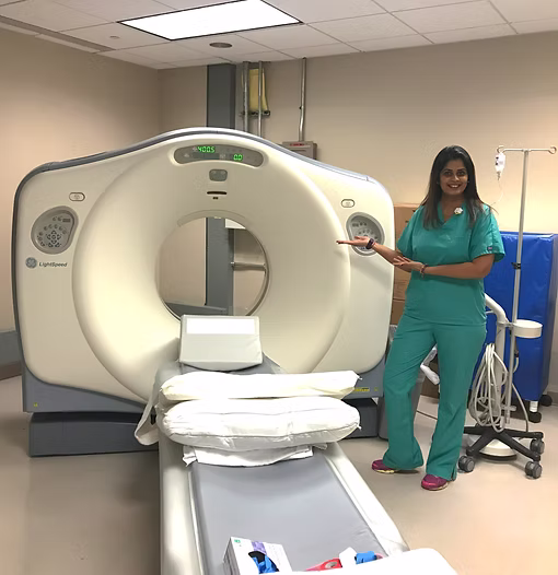 healthcare provider with radiology equipment